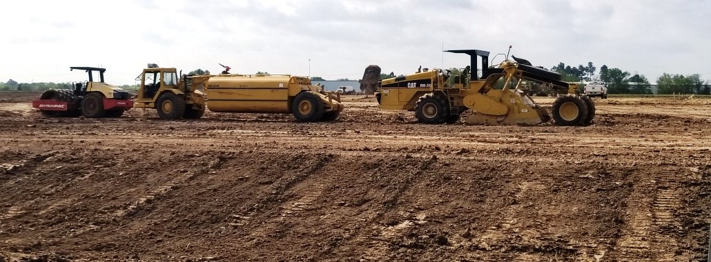 heavy equipment doing dirt work.